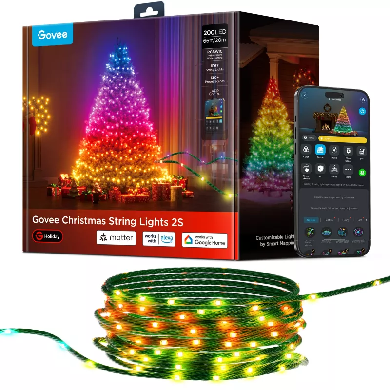Fita LED RGBWIC Govee H80C4 20m com controlo inteligente