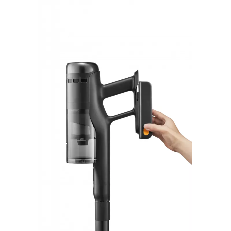 Aspirador de mão Roborock H60 Hub bateria seco HEPA sem saco preto, branco