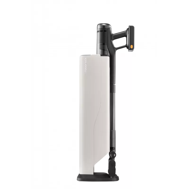 Aspirador de mão Roborock H60 Hub bateria seco HEPA sem saco preto, branco