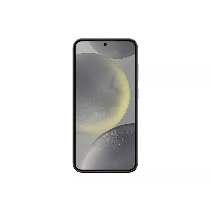 Capa para telemóvel Samsung Vegan Leather Case para Galaxy S24, pele PU, preto, para ecrã de 6,2 polegadas