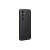 Capa para telemóvel Samsung Vegan Leather Case para Galaxy S24, pele PU, preto, para ecrã de 6,2 polegadas