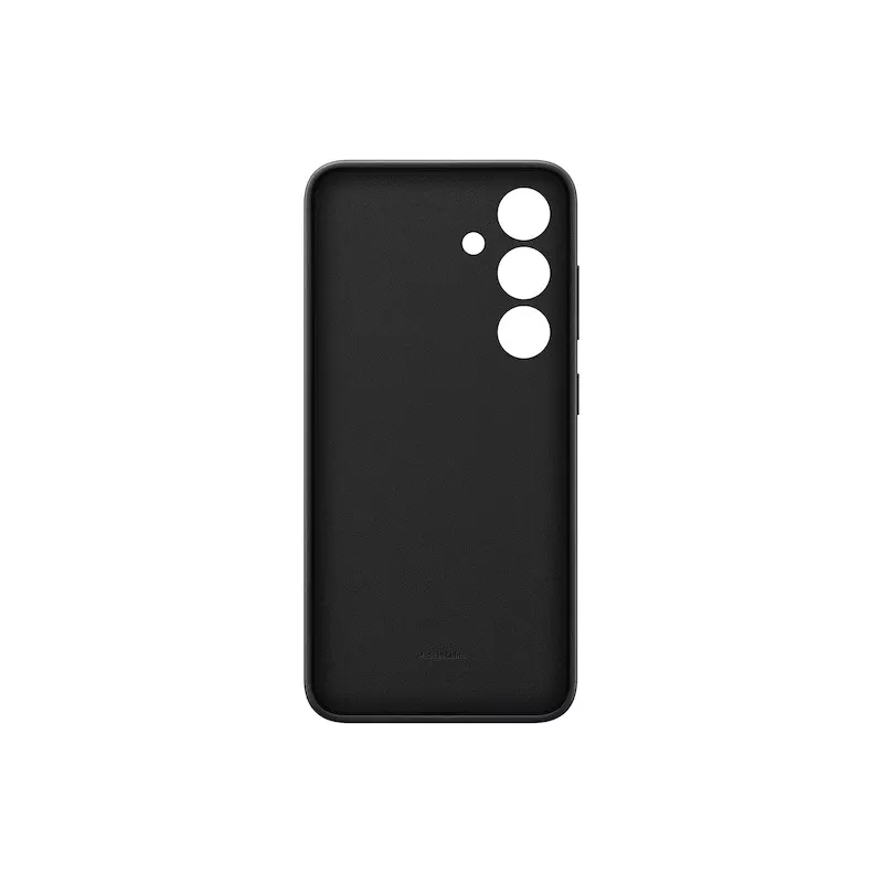 Capa para telemóvel Samsung Vegan Leather Case para Galaxy S24, pele PU, preto, para ecrã de 6,2 polegadas
