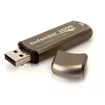 iStorage Kanguru Defender 2000 Certificado FIPS 140-2, 32 GB Pen Drive USB Type-A 2.0 Castanho