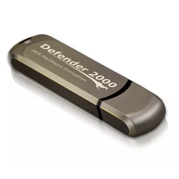 iStorage Kanguru Defender 2000 Certificado FIPS 140-2, 32 GB Pen Drive USB Type-A 2.0 Castanho