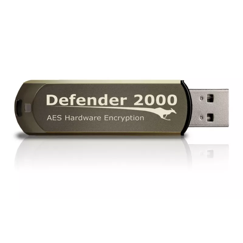 iStorage Kanguru Defender 2000 Certificado FIPS 140-2, 32 GB Pen Drive USB Type-A 2.0 Castanho