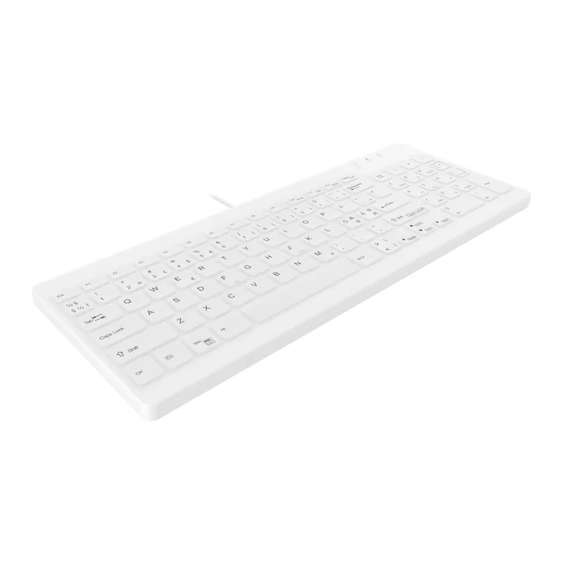 Contour Design Active Key Contour QuickClean Teclado Médico IP68 Compacto Com Fio Branco PN C7012
