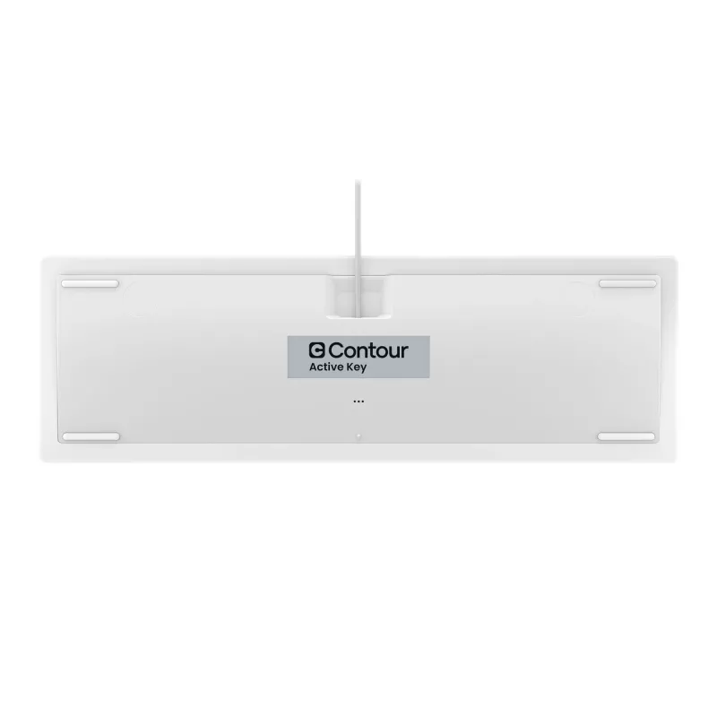 Contour Design Contour Active Key QuickClean Teclado Médico IP68 Tamanho Completo Com Fio Branco PN C8112