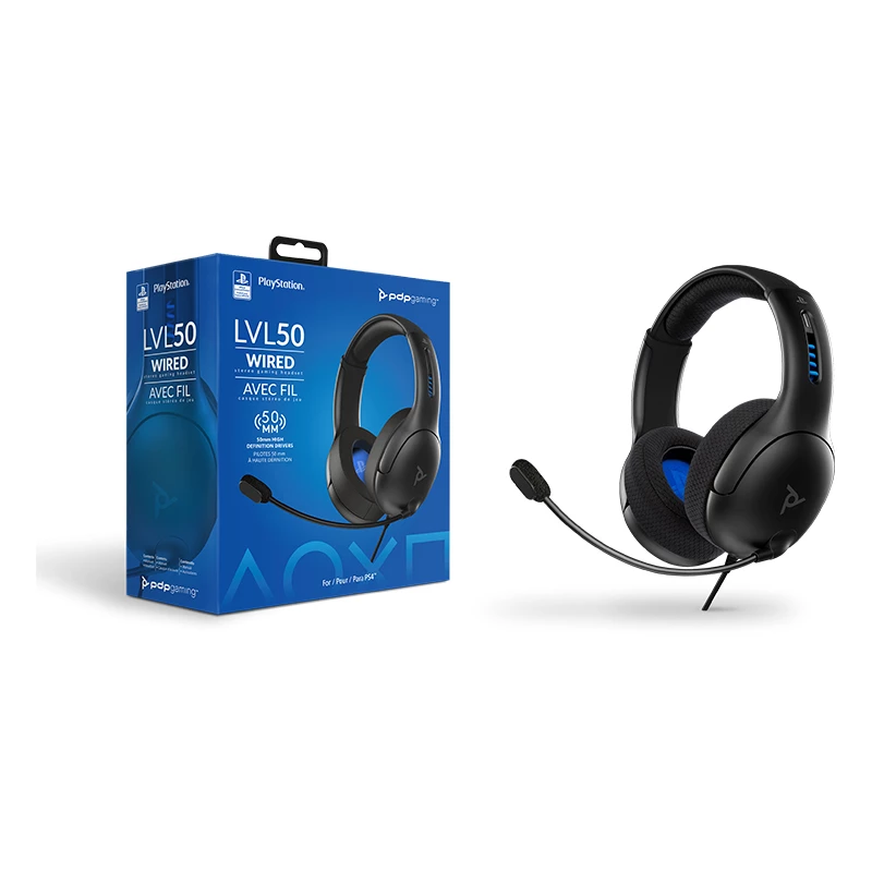 PDP LVL50 Headset Com Fio Arco de Cabeça Gaming Preto, Cinzento