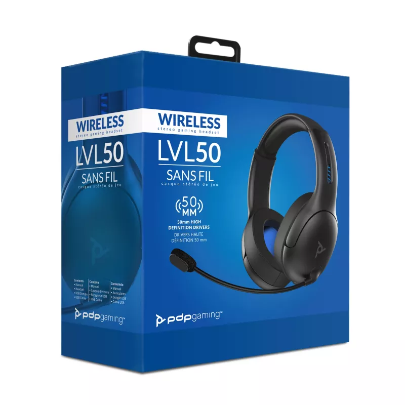 PDP LVL50 Headset Sem Fios Arco de Cabeça Gaming Preto