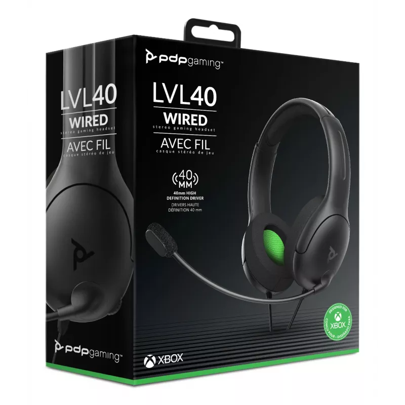 PDP LVL50 Headset Estéreo Com Fio XBSX, Com Fio, Gaming, Headset, Preto