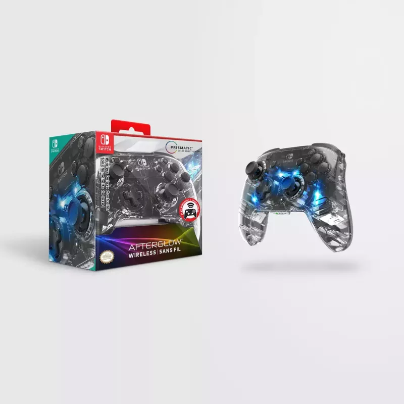PDP Afterglow Preto, Transparente Comando Analógico / Digital Nintendo Switch, Nintendo Switch Lite, Nintendo Switch OLED