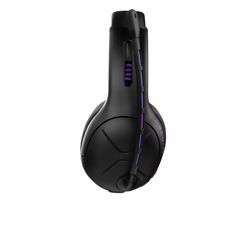 Headset VICTRIX Gambit Wireless — com fio & sem fios, 20–20000 Hz, cabo de 2 m, 301 g, preto/roxo