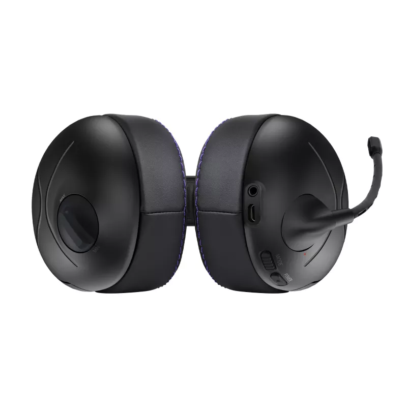 Headset VICTRIX Gambit Wireless — com fio & sem fios, 20–20000 Hz, cabo de 2 m, 301 g, preto/roxo