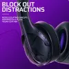 Headset VICTRIX Gambit Wireless — com fio & sem fios, 20–20000 Hz, cabo de 2 m, 301 g, preto/roxo
