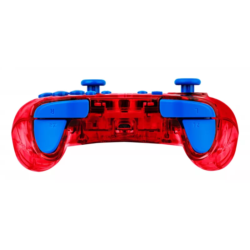 PDP Rock Candy: Mario Punch Vermelho, Comando USB Translúcido Analógico/Digital Nintendo Switch, Nintendo Switch Lite, Nintendo Switch OLED