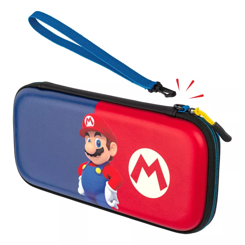 Bolsa de Transporte Rígida PDP Fina Deluxe Power Pose Mario para Nintendo – Azul/Vermelho