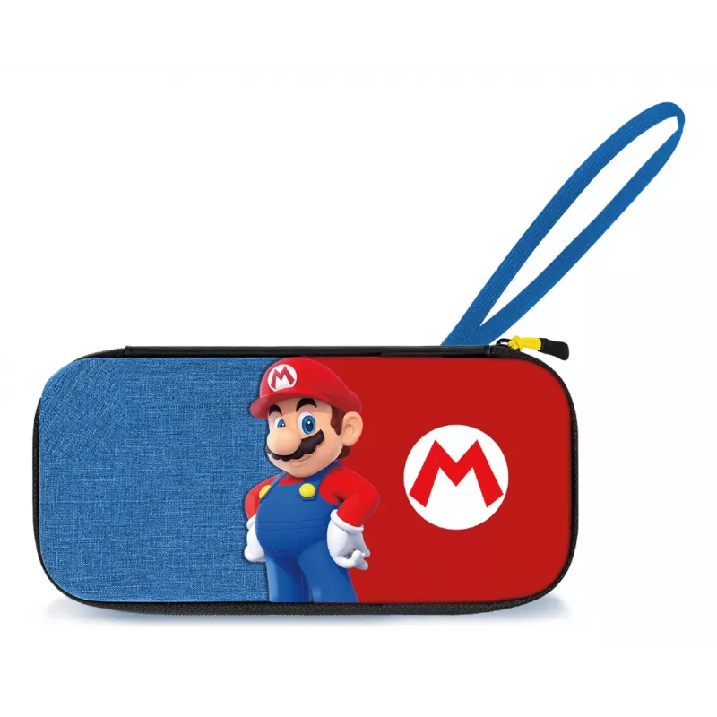 Bolsa de Transporte Rígida PDP Fina Deluxe Power Pose Mario para Nintendo – Azul/Vermelho