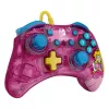 PDP Rock Candy: Bubblegum Peach Rosa, Comando USB Transparente Analógico / Digital Nintendo Switch, Nintendo Switch Lite, Nintendo Switch OLED