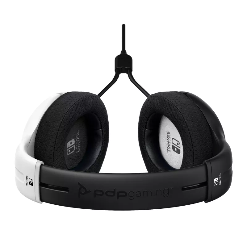 PDP LVL40 Headset Com Fio Headset Arco de Cabeça Gaming Preto, Branco