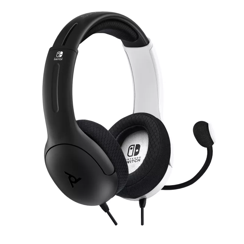 PDP LVL40 Headset Com Fio Headset Arco de Cabeça Gaming Preto, Branco