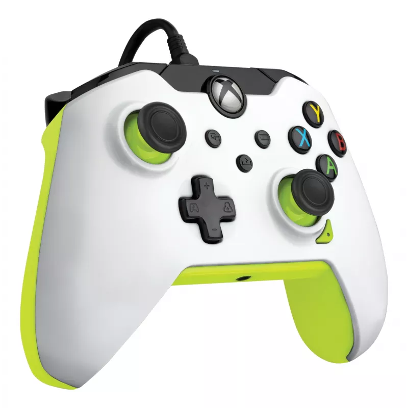 PDP Comando Com Fio: Electric White - Xbox Series X|S, Xbox One, Xbox, Windows 10/11