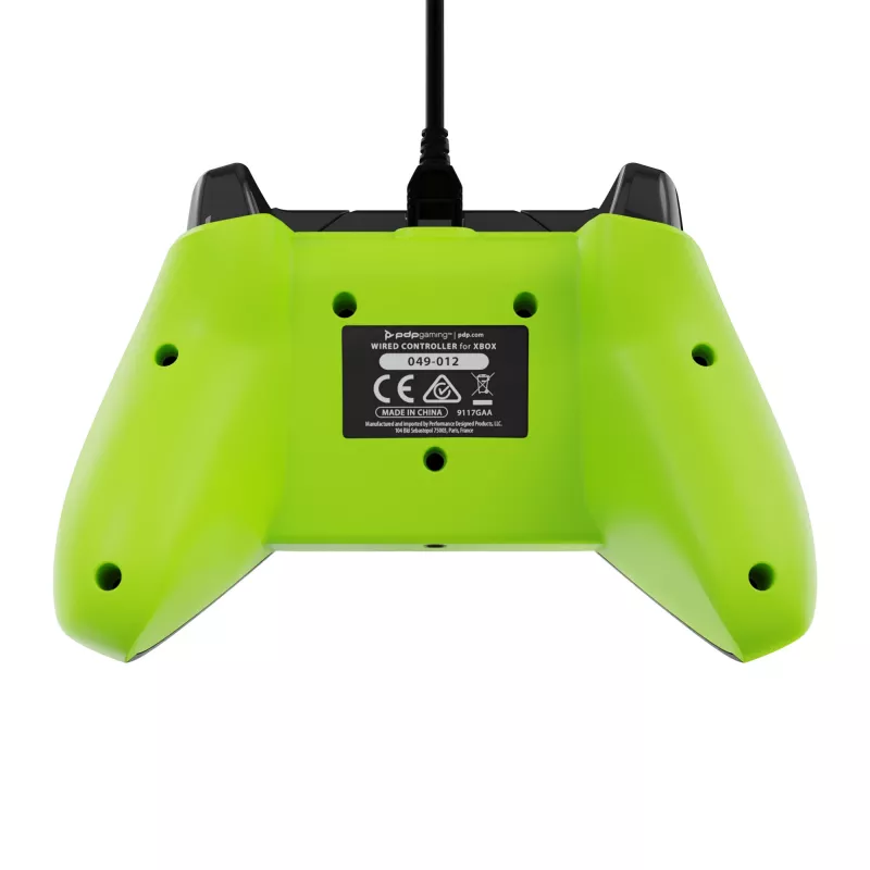 Comando PDP com fios Electric preto para Xbox Series X|S, Xbox One e Windows – USB-C, cabo de 2,43 m, D-Pad, botões Menu/Partilhar/Vista