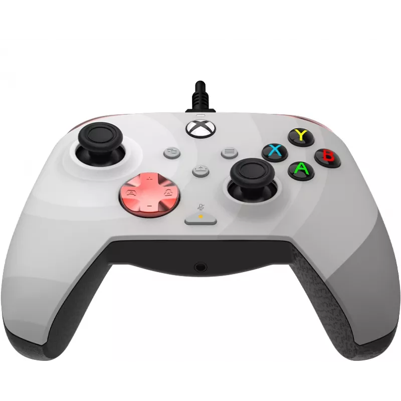 Comando PDP Rematch Advanced – comando com fios USB-C para PC, Xbox One, Xbox Series X|S – preto/vermelho/branco, cabo de 2,43 m