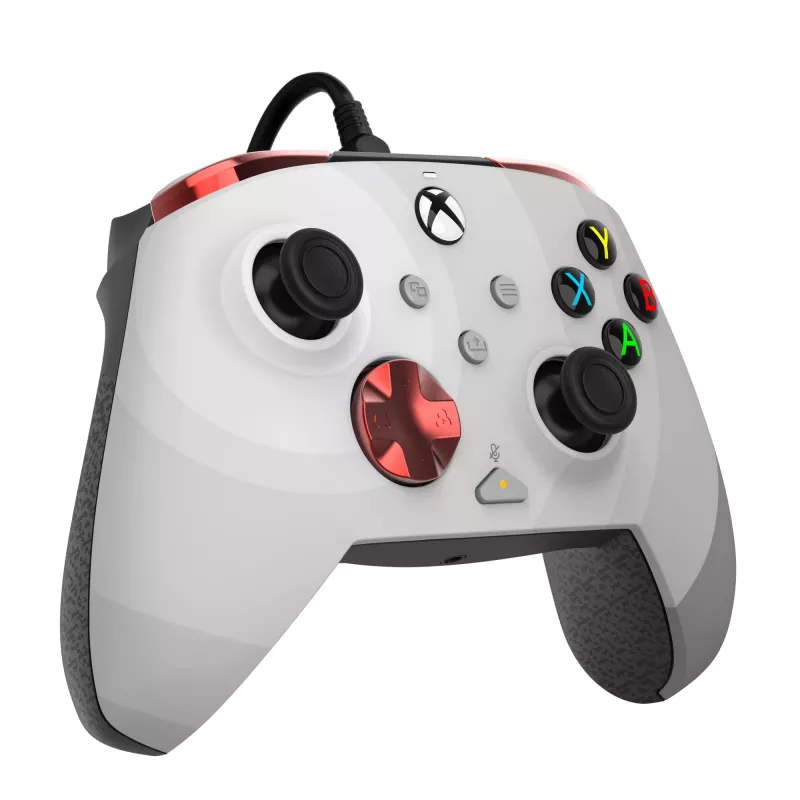 Comando PDP Rematch Advanced – comando com fios USB-C para PC, Xbox One, Xbox Series X|S – preto/vermelho/branco, cabo de 2,43 m