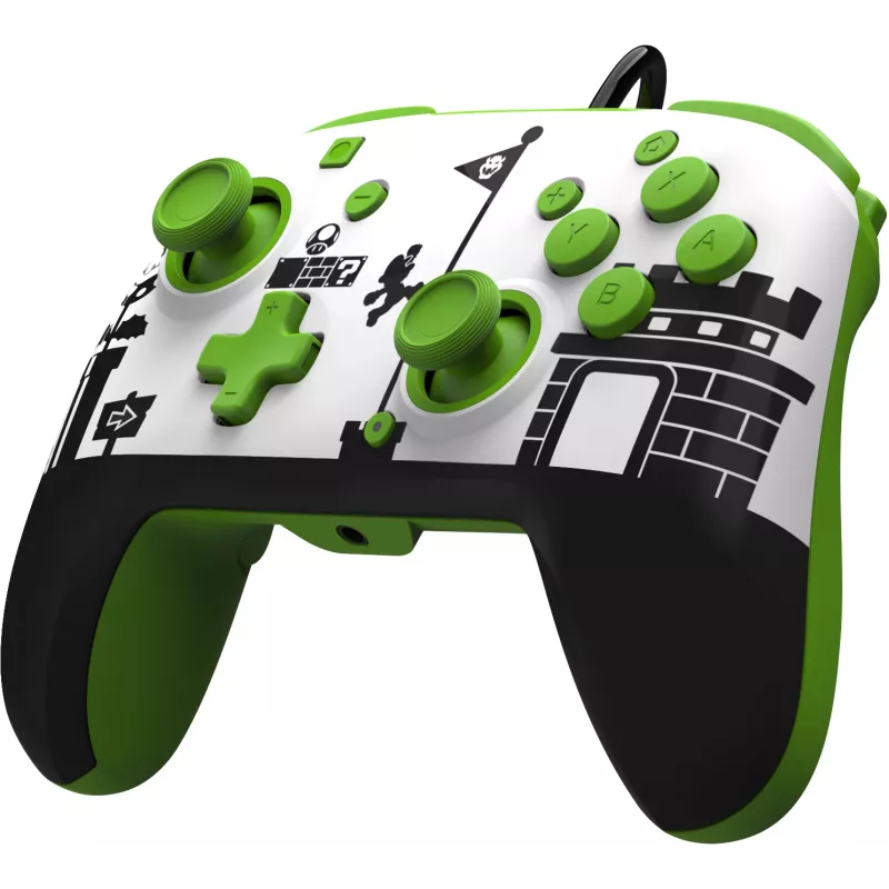 Comando com fios PDP REMATCH: Super Mario Retro, comando, Nintendo Switch, Nintendo Switch OLED, D-pad, botão Home, analógico/digital, com fios, USB