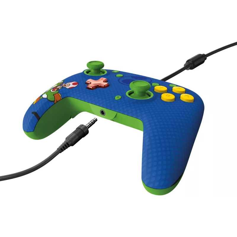 Comando com fios PDP REMATCH: Yoshi & Toad, comando, Nintendo Switch, Nintendo Switch OLED, D-pad, botão Home, analógico/digital, com fios, USB