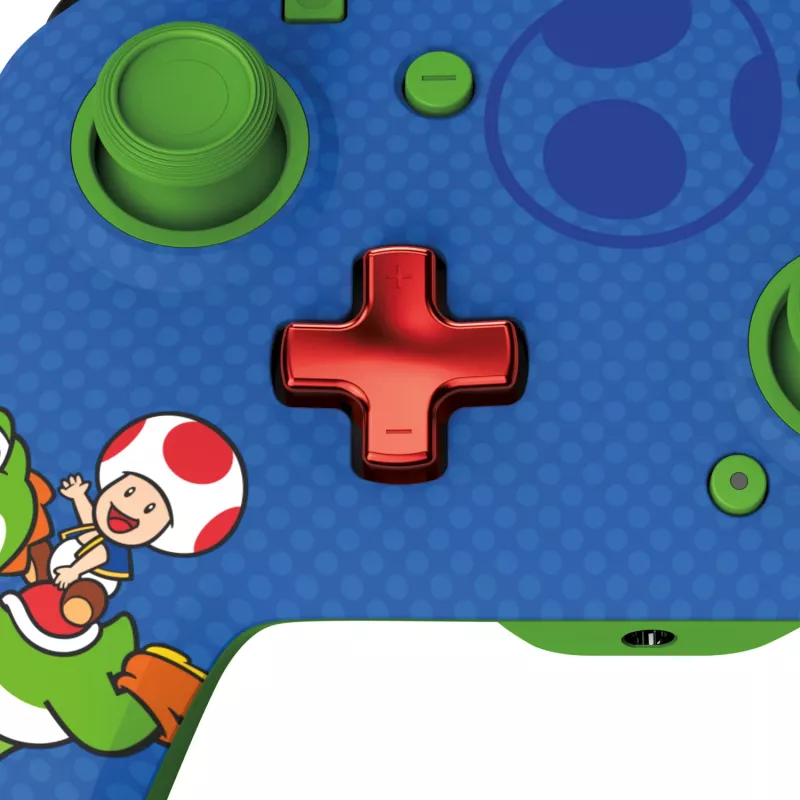 Comando com fios PDP REMATCH: Yoshi & Toad, comando, Nintendo Switch, Nintendo Switch OLED, D-pad, botão Home, analógico/digital, com fios, USB
