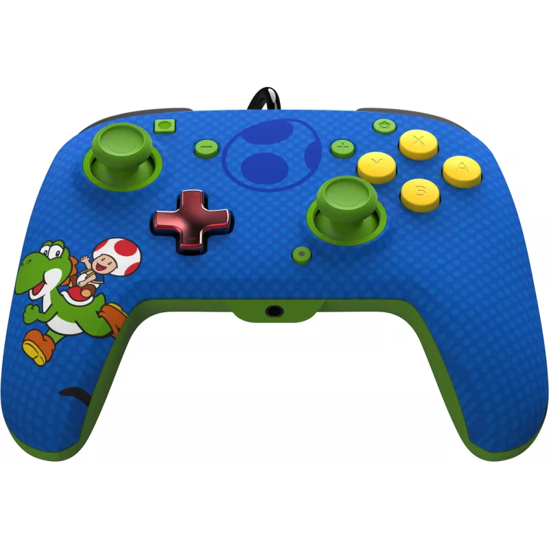 Comando com fios PDP REMATCH: Yoshi & Toad, comando, Nintendo Switch, Nintendo Switch OLED, D-pad, botão Home, analógico/digital, com fios, USB