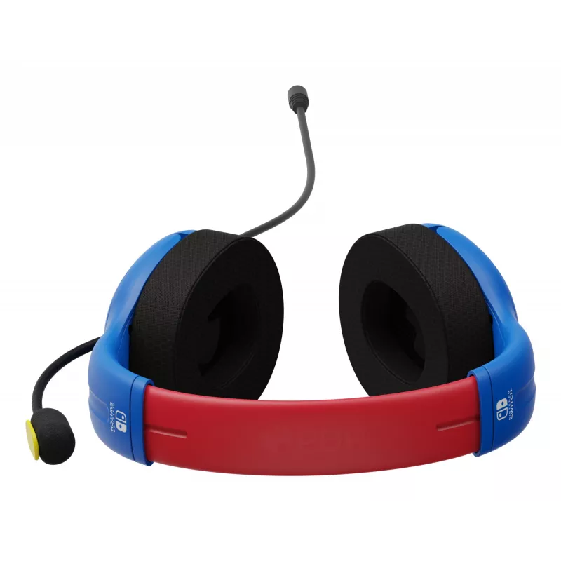 Headset PDP LVL40 com fios de arco azul, vermelho