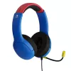 Headset PDP LVL40 com fios de arco azul, vermelho