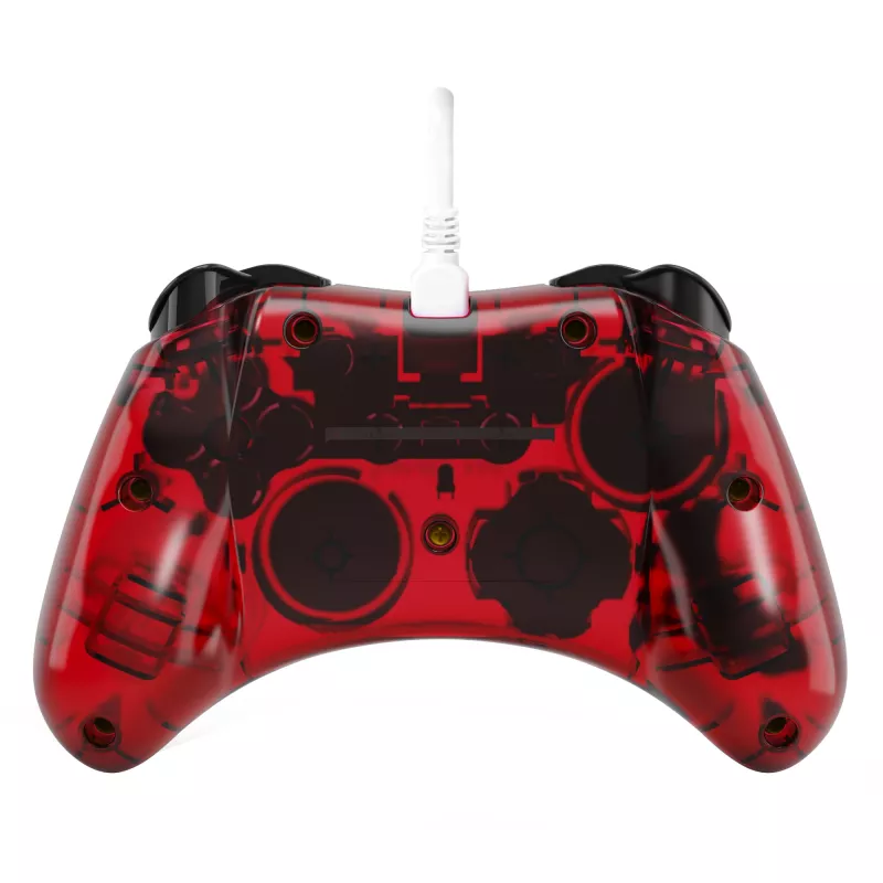 PDP Rock Candy: Mario Punch vermelho, comando USB transparente analógico/digital Nintendo Switch, Nintendo Switch Lite, Nintendo Switch OLED