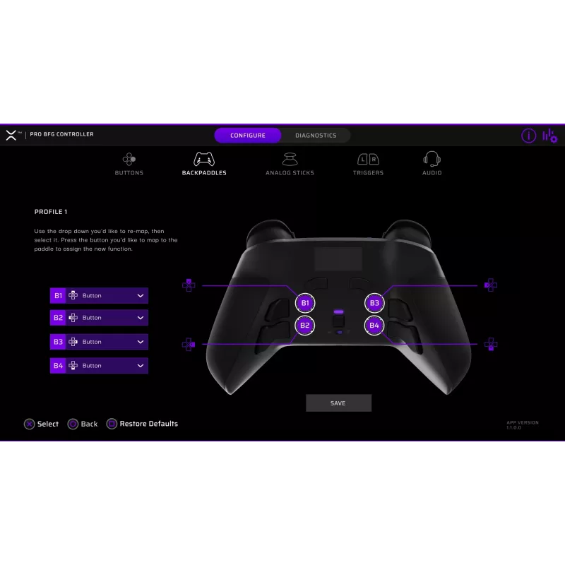 PDP Victrix Pro BFG para PlayStation 5, PlayStation 4 e PC Windows 10/11