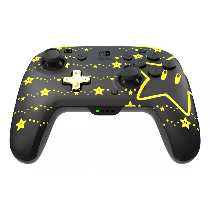 PDP REMATCH GLOW preto, amarelo comando analógico/digital Nintendo Switch, Nintendo Switch OLED