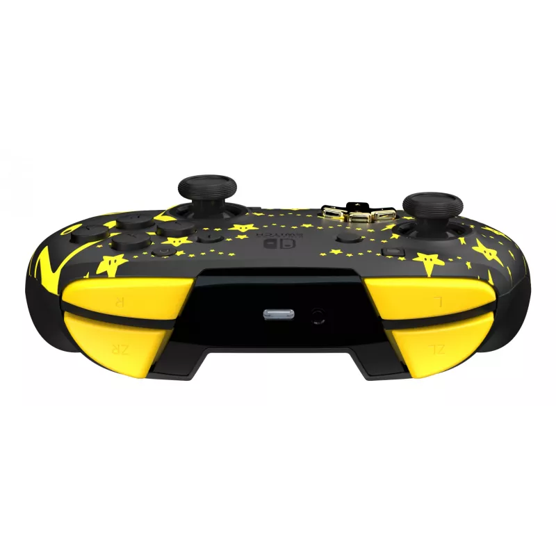 PDP REMATCH GLOW preto, amarelo comando analógico/digital Nintendo Switch, Nintendo Switch OLED