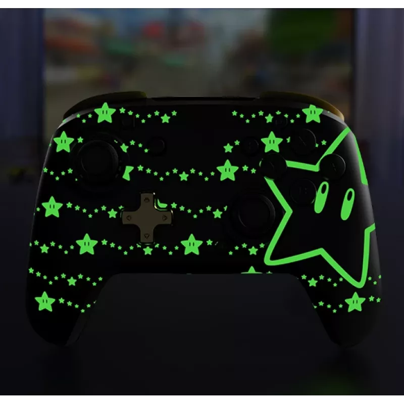 PDP REMATCH GLOW preto, amarelo comando analógico/digital Nintendo Switch, Nintendo Switch OLED