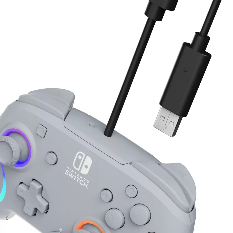 PDP Afterglow Wave cinzento USB comando analógico/digital Nintendo Switch, Nintendo Switch OLED