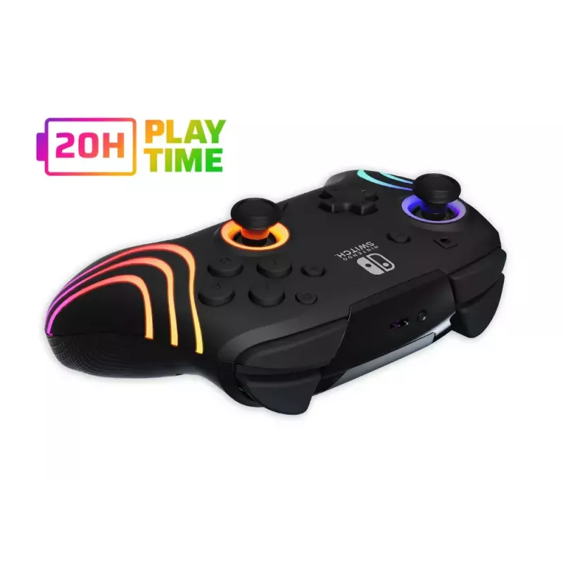 PDP Afterglow Wave preto USB comando analógico/digital Nintendo Switch, Nintendo Switch Lite, Nintendo Switch OLED