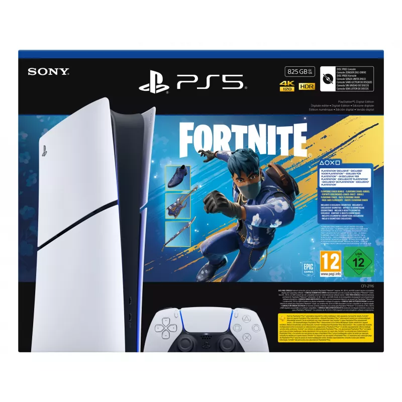 Sony PlayStation 5 (grupo de modelos - slim) Digital Edition, Fortnite Flowering Chaos Bundle