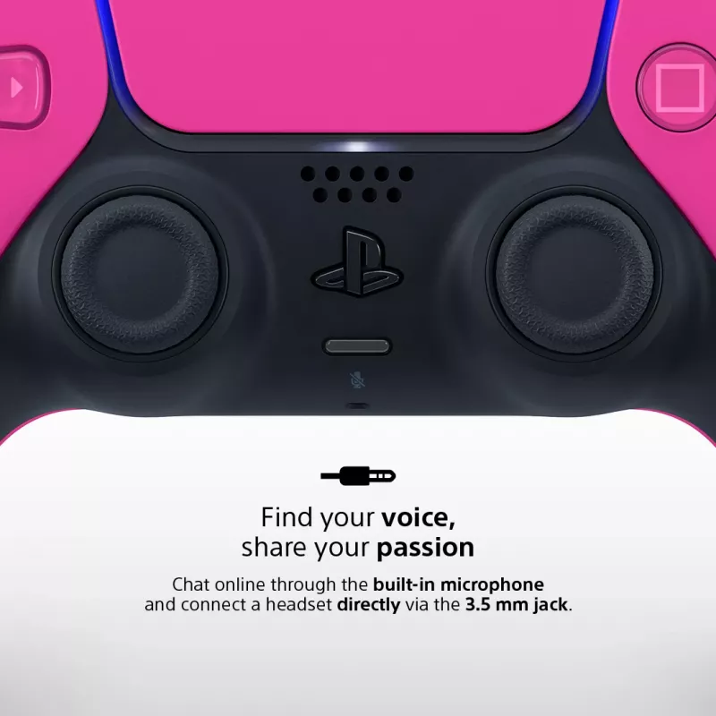 Comando Sony DualSense v3 para PlayStation 5 — rosa, Bluetooth e USB Type-C, bateria integrada