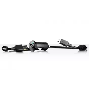 Carregador de automóvel para telemóvel Sony AN401 preto isqueiro