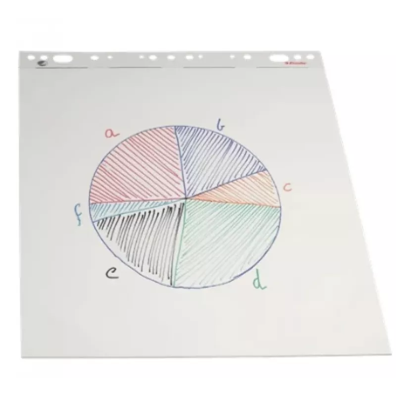 Bloco de flipchart Esselte 59x80cm 70g/m² 50 folhas, branco, 59x83, 50 folhas, 70 g/m²