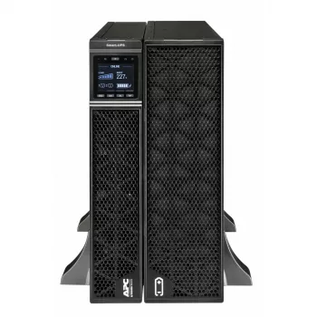 APC Smart-UPS On-Line, 8 kVA/8 kW, rack/torre, 230 V, 2x IEC C13+1x IEC C19+cablagem fixa de 3 fios (H+N+E) saídas, placa de rede, sem kit de calhas