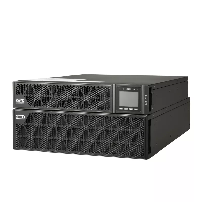 APC Smart-UPS On-Line, 8 kVA/8 kW, rack/torre, 230 V, 2x IEC C13+1x IEC C19+cablagem fixa de 3 fios (H+N+E) saídas, placa de rede, sem kit de calhas