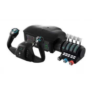 Simulador de voo Turtle Beach VelocityOne Flight preto USB analógico digital PC Xbox