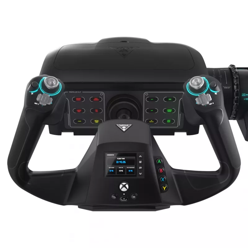 Simulador de voo Turtle Beach VelocityOne Flight preto USB analógico digital PC Xbox
