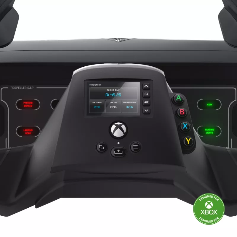 Simulador de voo Turtle Beach VelocityOne Flight preto USB analógico digital PC Xbox